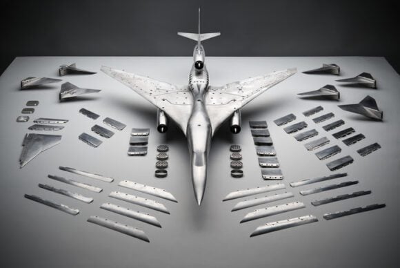 Aerion AS2 windtunnel model