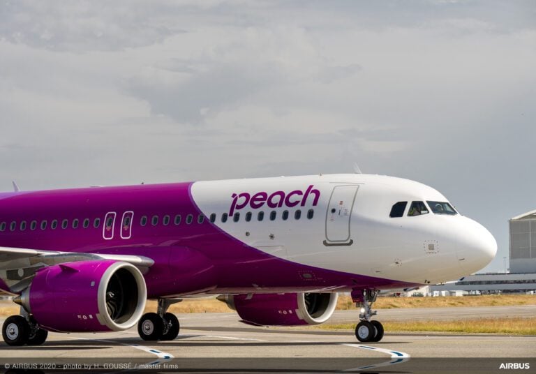 A320neo Peach Aviation MSN10131 RTO medium close up scaled